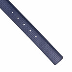Salvatore Ferragamo // Logo Cut-To-Fit Reversible Belt // Black + Blue
