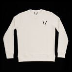 Aries Round Neck Sweatshirt // White + Black (S)