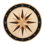 Marquetry // Compass Rose Floor Mat (3.25' x 3.25')