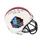 Robert Brazile // Signed Hall of Fame Logo Riddell Mini Helmet // w/ "HOF'18" Inscription