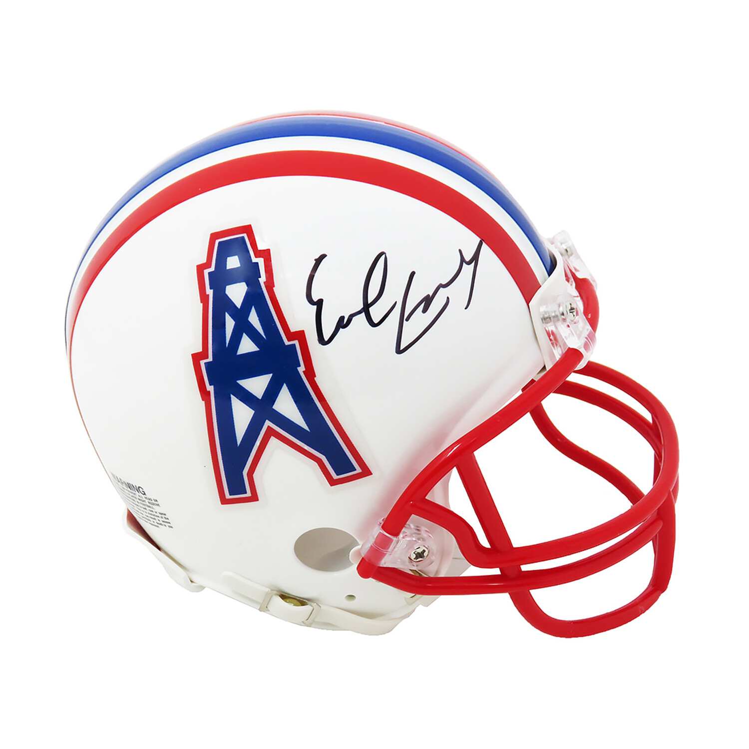 Riddell Earl Campbell Houston Oilers Signed Mini Football Helmet