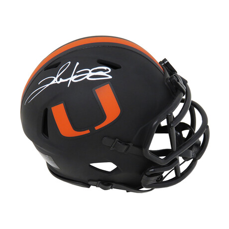Clinton Portis // Miami Hurricanes // Signed Eclipse Riddell Speed Mini Helmet