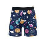 Planets Moisture Wicking Boxer Brief // Blue (S)