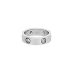 Cartier 18k White Gold 6 Diamond Love Ring // Ring Size: 5.75 // Pre-Owned