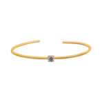 Estate 18k Yellow Gold Diamond Open Bracelet // 16cm // Pre-Owned