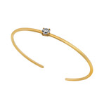 Estate 18k Yellow Gold Diamond Open Bracelet // 16cm // Pre-Owned