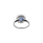 Estate Platinum Diamond + Sapphire Ring // Ring Size: 8.75 // Pre-Owned