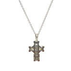 Estate Platinum Cross Diamond Necklace // 17" // Pre-Owned