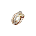 Cartier 18k Tri-Color Gold Trinity Constellation Diamond Ring // Ring Size: 5.75 // Pre-Owned
