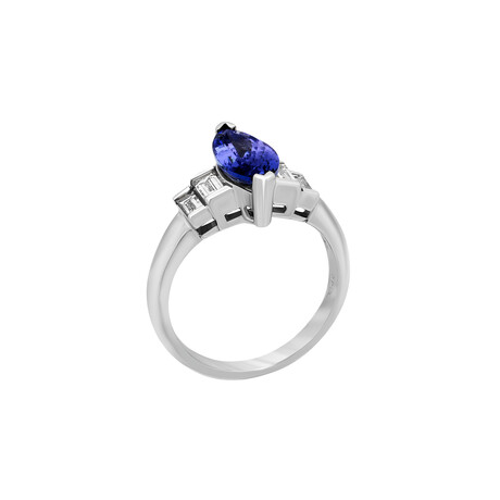 Estate Platinum Diamond Tanzanite Ring // Ring Size: 6 // Pre-Owned