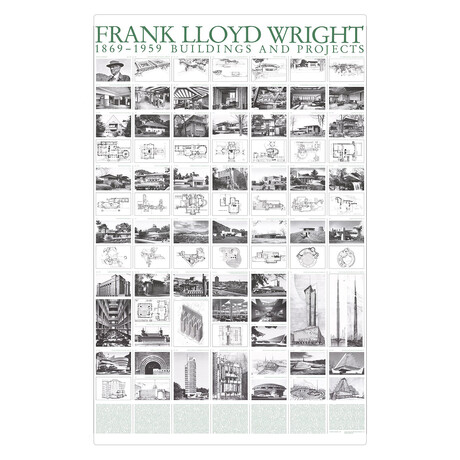 Frank Lloyd Wright // Buildings And Projects // 2017 Offset Lithograph