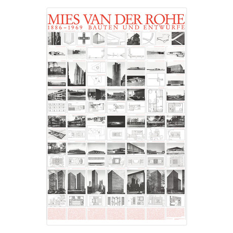 Mies van Der Rohe // Studies and Executed Buildings // Offset Lithograph
