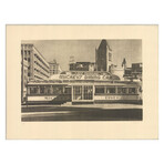 John Baeder // Mickey's Dining Car // 1979 Etching // Signed