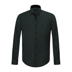 Jax Button Down Shirt // Green + Navy (2XL)
