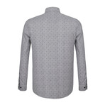 Bruce Button Down Shirt // White + Gray (XL)