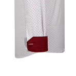 Kris Button Down Shirt // White + Red (S)