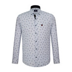 Harden Button Down Shirt // White + Navy (M)