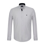 Abel Button Down Shirt // Black + White (XL)