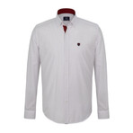 Kris Button Down Shirt // White + Red (2XL)