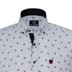 Harden Button Down Shirt // White + Navy (XL)