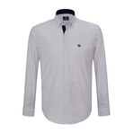 Paul Button Down Shirt // White + Navy (L)