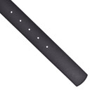 Salvatore Ferragamo Pebbled Cut-To-Fit Reversible Belt V1 // Black + Dark Brown