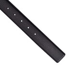 Salvatore Ferragamo Pebbled Cut-To-Fit Reversible Belt V2 // Black + Dark Brown (Max Length 40")