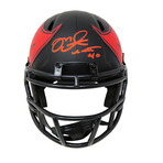 Mike Alstott // Signed Buccaneers Eclipse Riddell Speed Mini Helmet // Red Ink