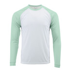 Perform Basics Dri-Tech Raglan Contrast Long Sleeve T-Shirt // Mint (S)