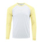 Perform Basics Dri-Tech Raglan Contrast Long Sleeve T-Shirt // Light Yellow (S)