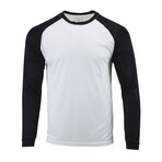 Perform Basics Dri-Tech Raglan Contrast Long Sleeve T-Shirt // Black (S)