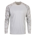 Perform Basics Dri-Tech Raglan Contrast Camo Long Sleeve T-Shirt // Gray (2XL)