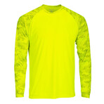 Perform Basics Dri-Tech Raglan Contrast Camo Long Sleeve T-Shirt // Yellow (XL)