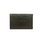 Bryant Park // Genuine Matte Alligator 5 Pocket Curved Card Case (Black)