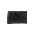 Bryant Park // Genuine Alligator Envelope Wallet (Black)