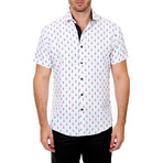 Pineapple Short Sleeve Button Up Shirt // White (L)