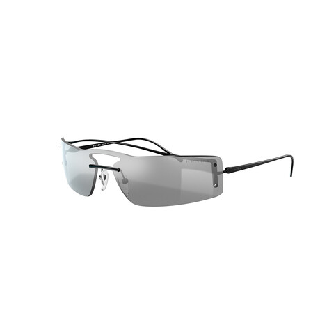 Prada // Men's PR61VS-1AB1I238 Sunglasses // Black + Light Gray