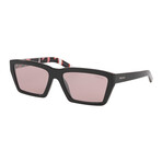 Women's PR04VSF-57621459 Sunglasses // Black + Violet