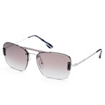Prada // Men's PR56VS-1BC4S133 Sunglasses // Silver + Gradient Gray