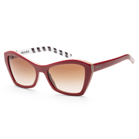 Prada // Women's PR07XS-5436S155 Sunglasses // Red + Beige + Brown Gradient