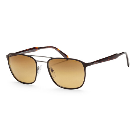 Men's PR75VS-LAH73256 Polarized Sunglasses // Matte Brown + Gunmetal + Brown Gradient
