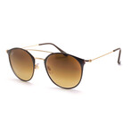 Ray-Ban // Unisex RB3546-90098552 Sunglasses // Gold + Brown Gradient