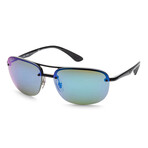 Ray-Ban // Men's RB4275CH-601-A1 Chromance Polarized Sunglasses // Black + Green