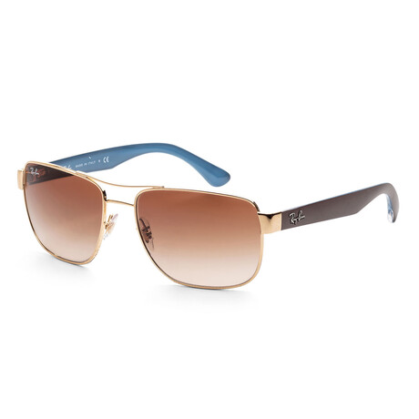 Ray-Ban // Unisex RB3530-001-13 High Street Sunglasses // Gold + Brown Gradient