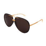 Men's GG0904S-001 Aviator Sunglasses // Gray + Gold