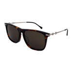 Men's GG0915SA-002 Square Sunglasses // Havana Silver + Brown
