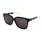 Unisex GG0599SA-001 Square Sunglasses // Black + Gray