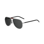 Christian Dior// Men's Aviator Sunglasses // Ivory Black + Gray