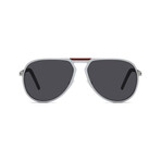 Christian Dior// Men's Aviator Sunglasses // Ivory Black + Gray