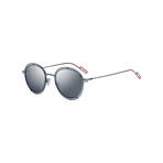 Christian Dior// Men's Round Sunglasses // Ruthenium + Silver